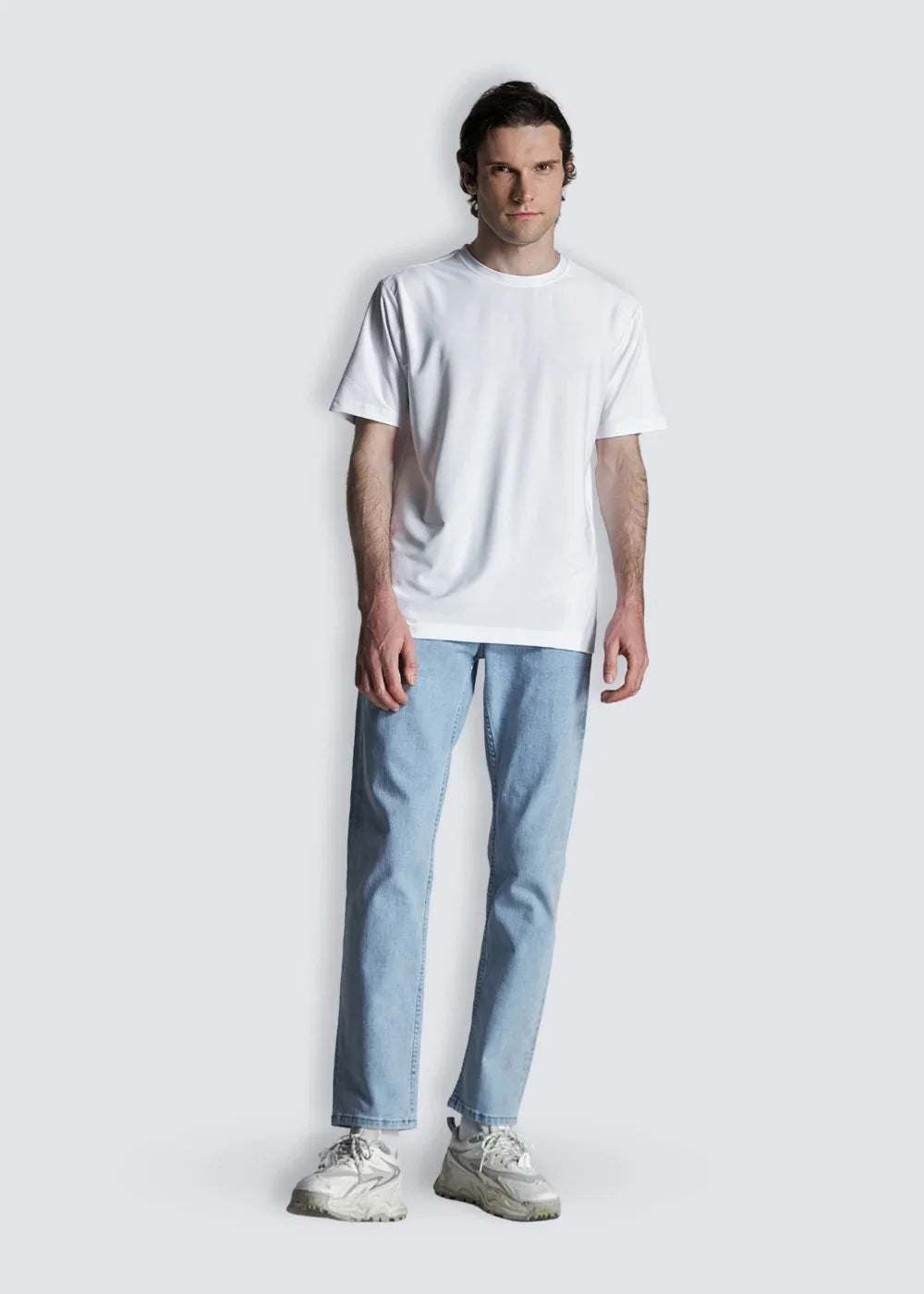 Áo Thun Bird’s Eye Pique Ít Nhăn Non Branded 46 Trắng - YaMe.vn