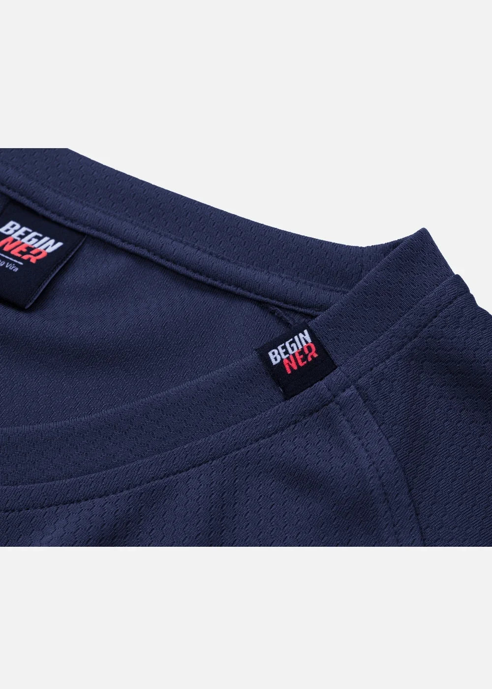 Áo Thun 3 Lỗ Vải Hexagon "Biết Thở" Beginner 03 Xanh Dương Đậm - YaMe.vn