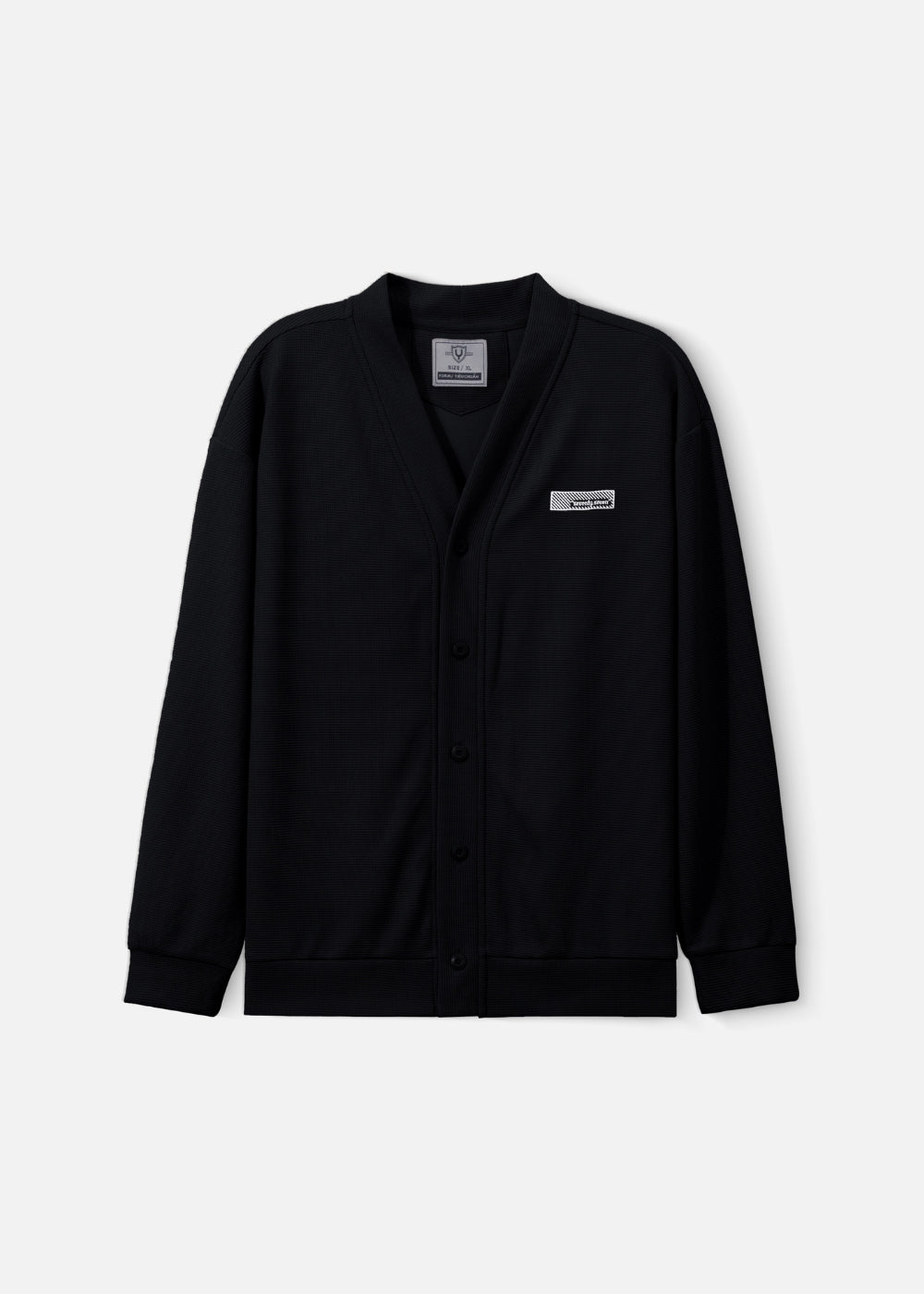 Áo Khoác Cardigan Vải Waffle Thoáng Khí Seventy Seven 38 Đen
