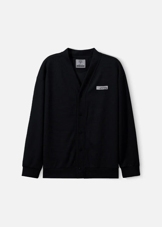 Áo Khoác Cardigan Vải Waffle Thoáng Khí Seventy Seven 38 Đen - YaMe.vn