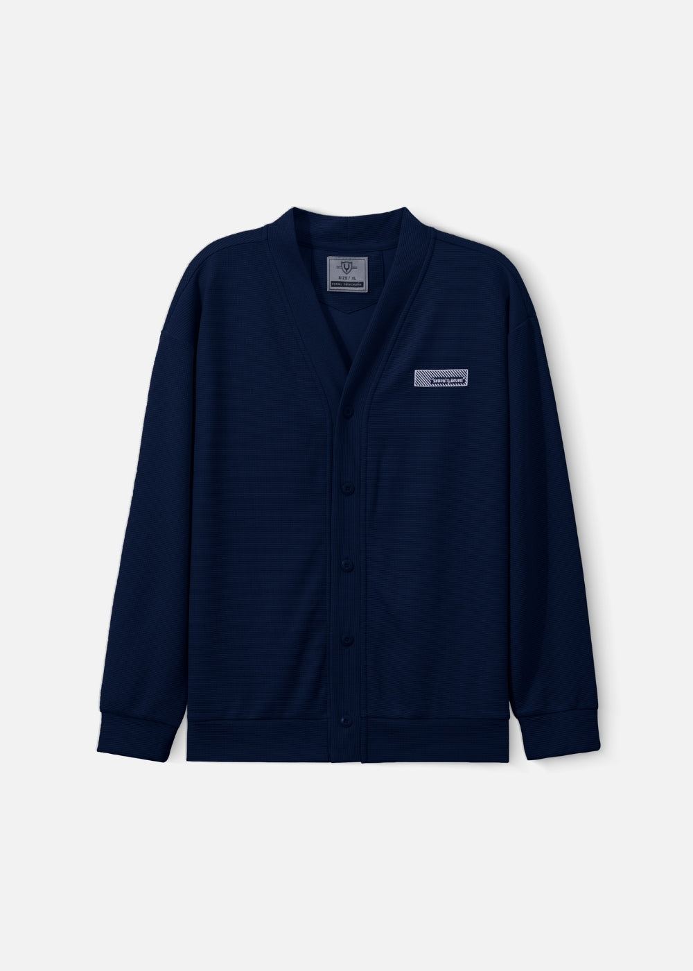 Áo Khoác Cardigan Vải Waffle Thoáng Khí Seventy Seven 38 Xanh Đen