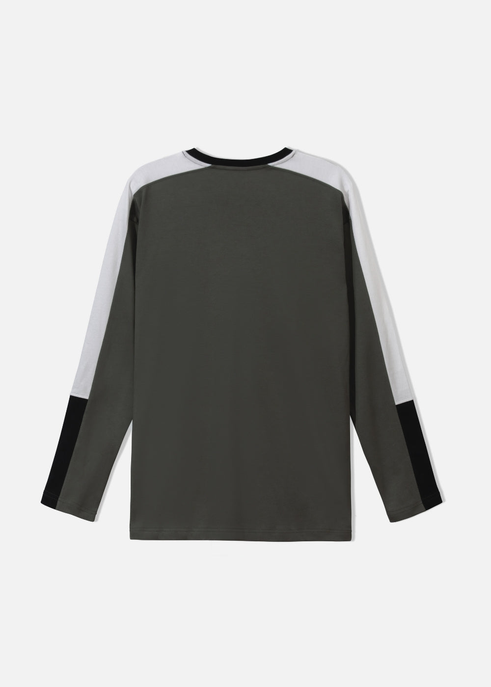 Áo Thun Tay Dài Cotton Phối Màu Seventy Seven 16 Xanh Rêu