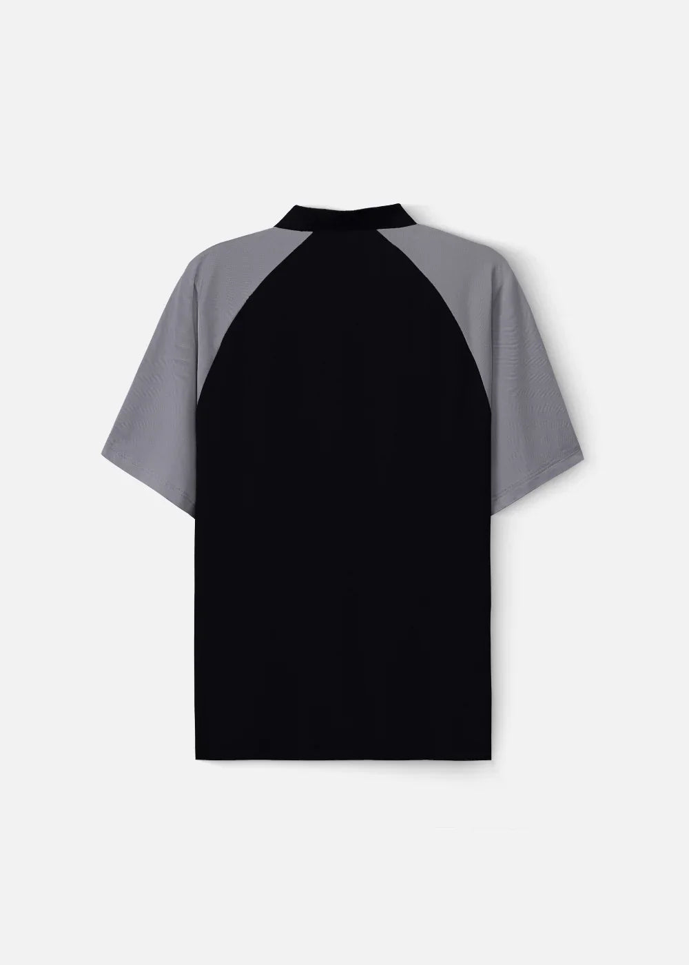 Áo Polo Cổ Khóa Kéo Vải Pique Thoáng Khí Seventy Seven 18 Đen Xám - YaMe.vn