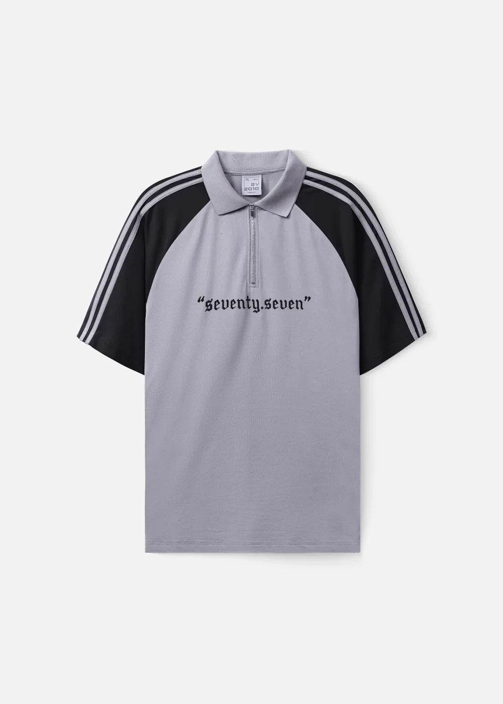 Áo Polo Cổ Khóa Kéo Vải Pique Thoáng Khí Seventy Seven 18 Xám Đen - YaMe.vn