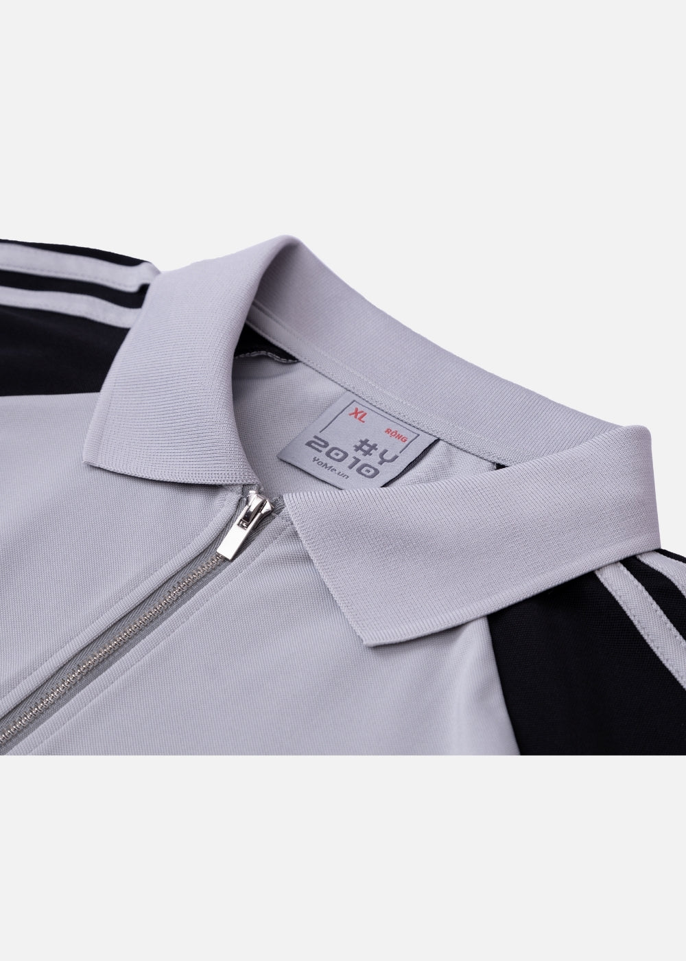 Áo Polo Cổ Khóa Kéo Vải Pique Thoáng Khí Seventy Seven 18 Xám