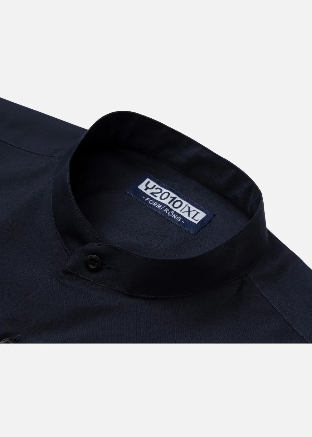 Áo Sơ Mi Cổ Trụ Tay Dài Vải Modal Mềm Mịn Seventy Seven 26 Xanh Dương Đậm - YaMe.vn