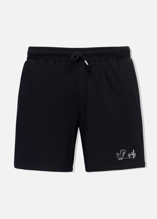 Quần Short Nam Thun Waffle 7 Inch Thoáng Khí Seventy Seven 30 Đen - YaMe.vn
