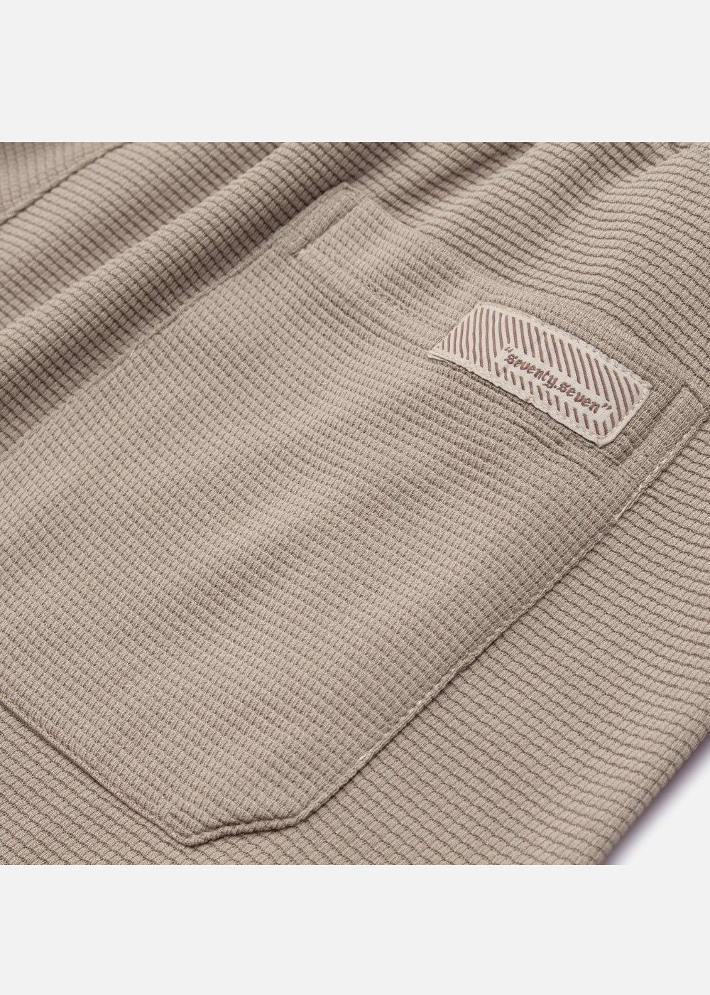 Quần Short Nam Thun Waffle 7 Inch Thoáng Khí Seventy Seven 30 Nâu