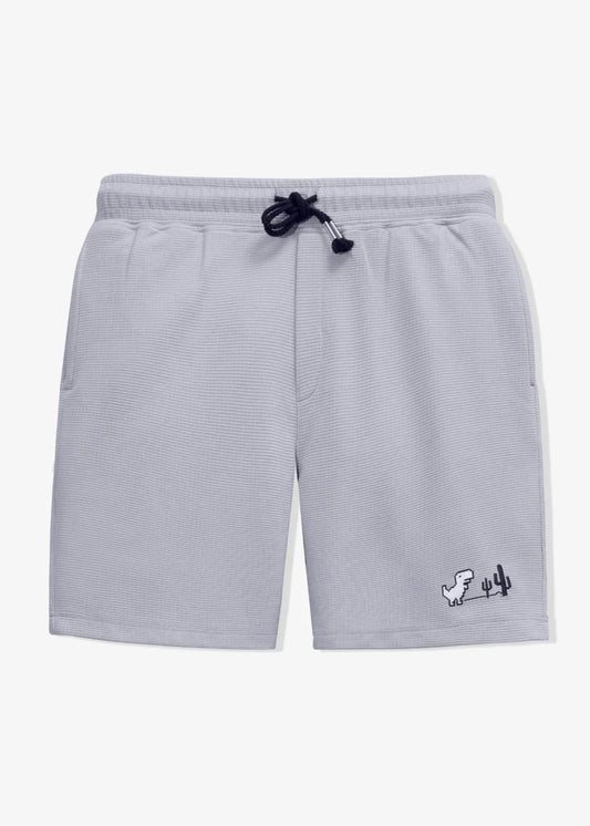Quần Short Nam Thun Waffle 7 Inch Thoáng Khí Seventy Seven 30 Xám Nhạt - YaMe.vn