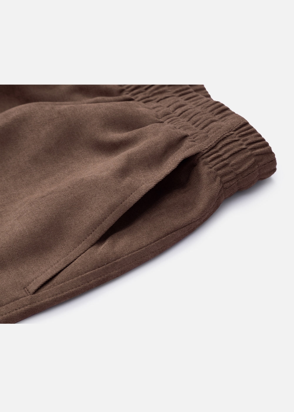 Quần Short Nam Corduroy Lưng Thun Seventy Seven 32 Nâu