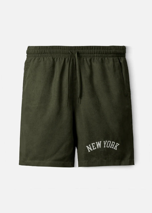 Quần Short Nam Corduroy Lưng Thun Seventy Seven 32 Xanh Lá Đậm - YaMe.vn