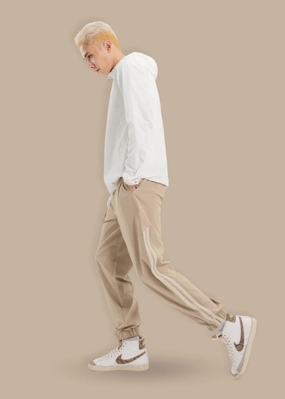 Quần Jogger Dù Nhẹ Nhanh Khô Seventy Seven 34 Nâu - YaMe.vn