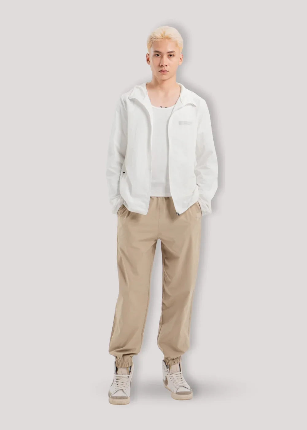 Áo Khoác Gió Trượt Nước Seventy Seven 05 Trắng - YaMe.vn