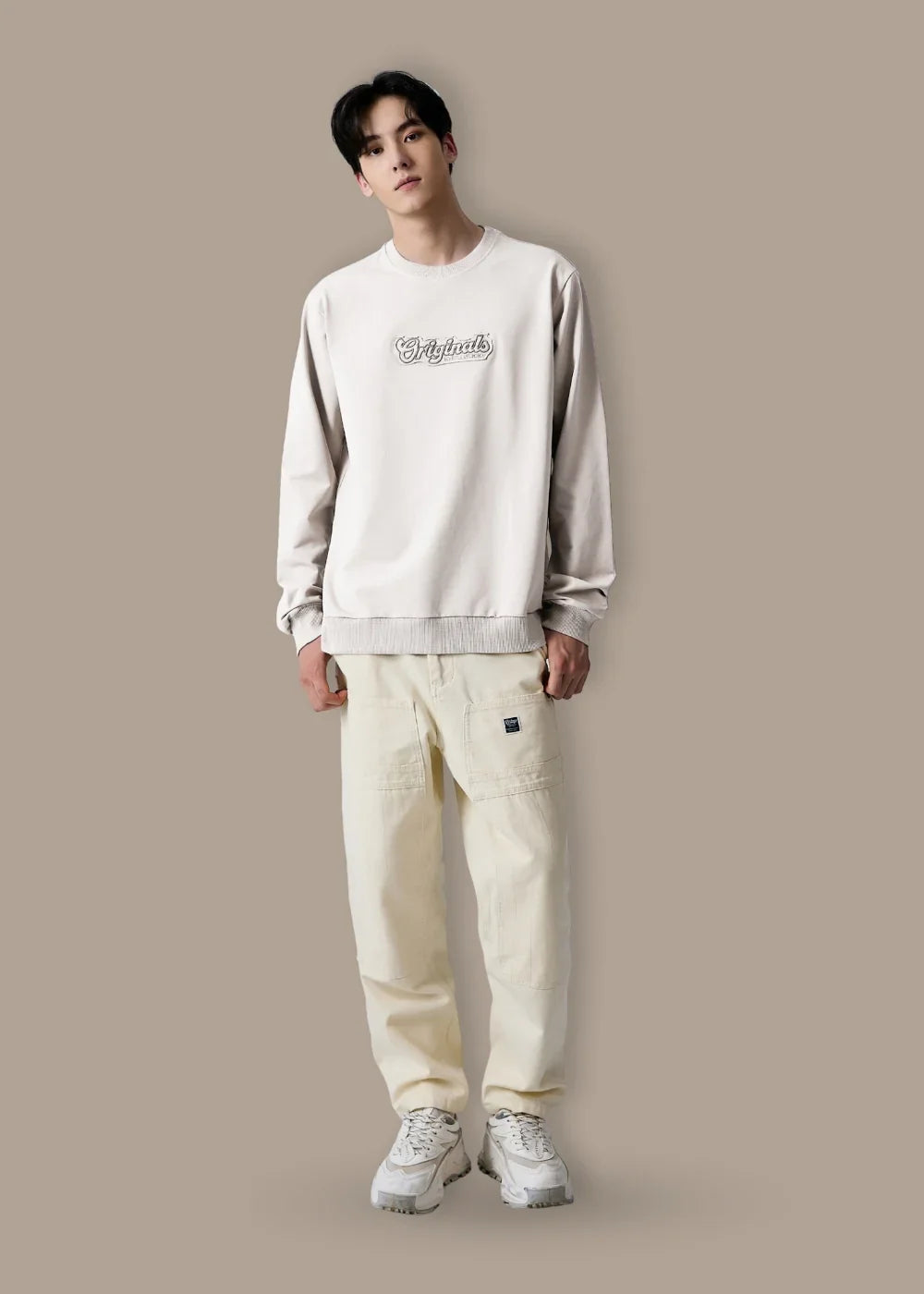 Áo Thun Sweater Cotton Co Giãn No Style M19 Nâu - YaMe.vn