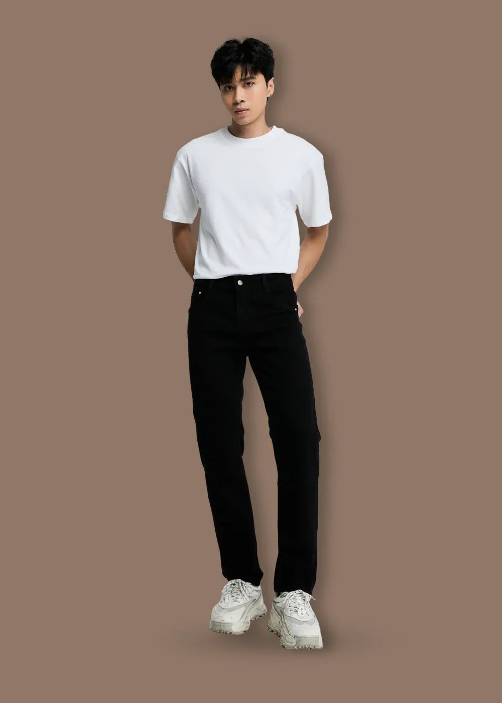 Quần Jeans Slimfit Co Giãn The Original 28 Đen - YaMe.vn