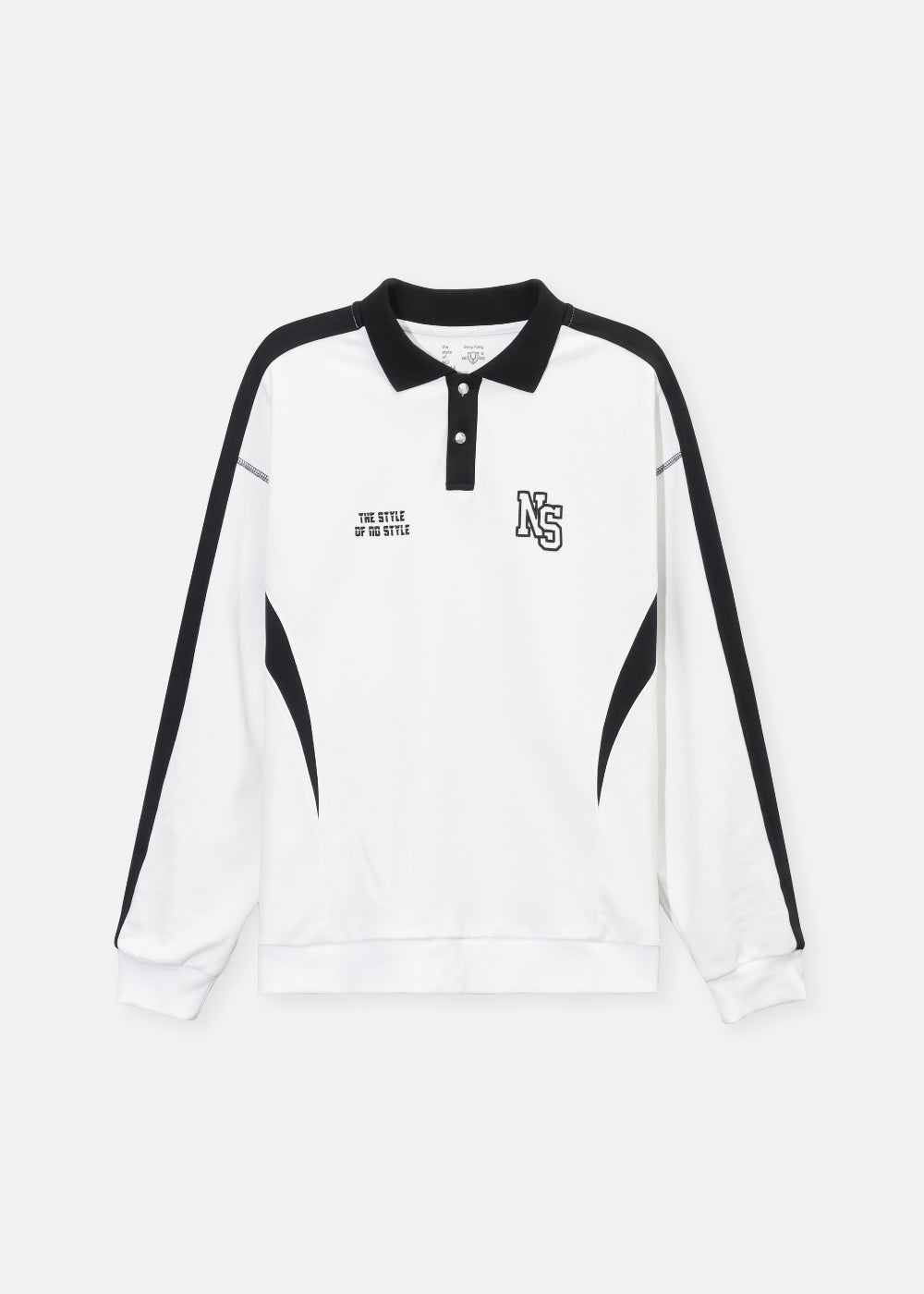 Áo Polo Sweater Cotton Phối Màu No Style M37 Trắng