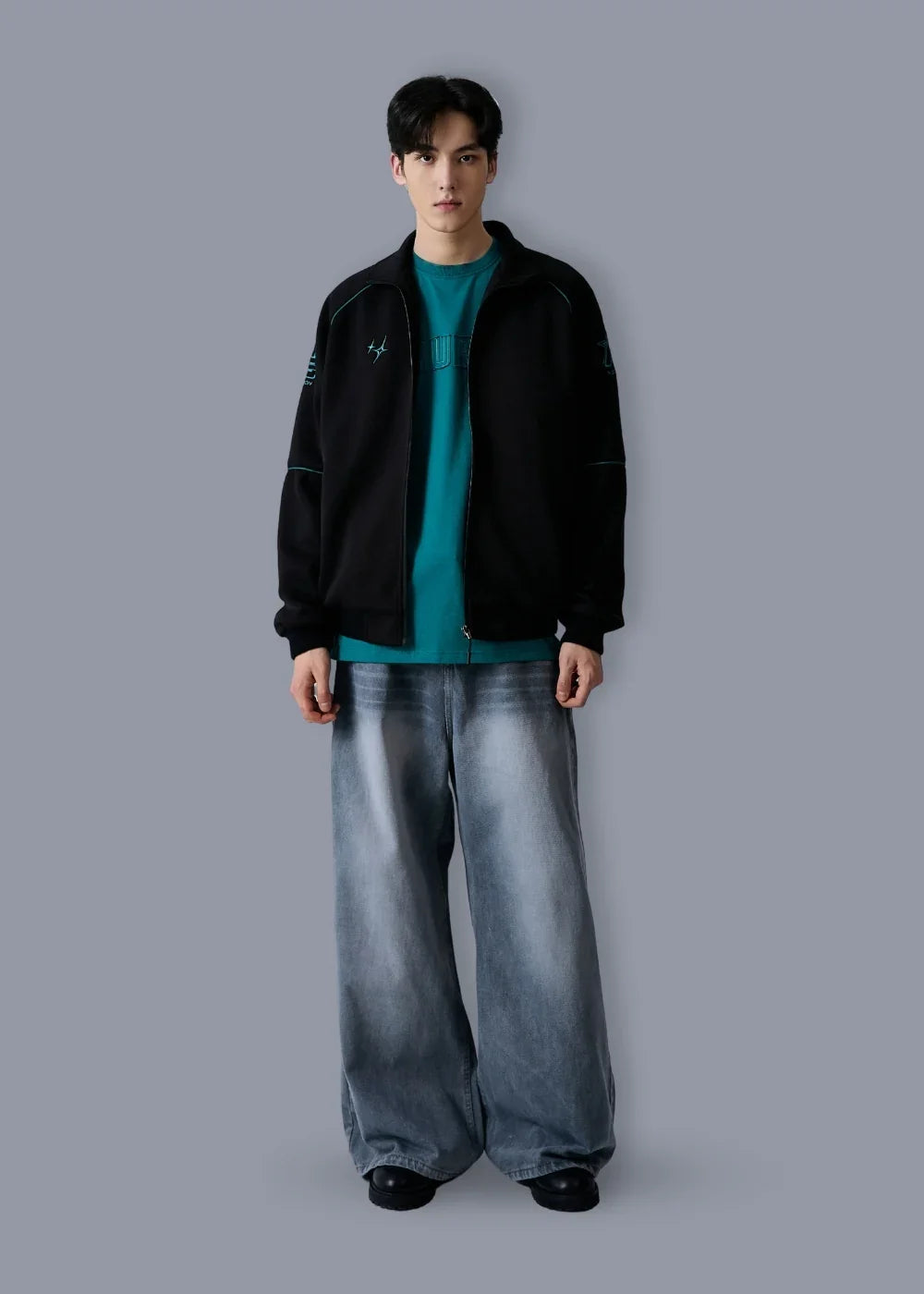 Áo Khoác Bomber Vải Pique Co Giãn No Style M45 Đen - YaMe.vn