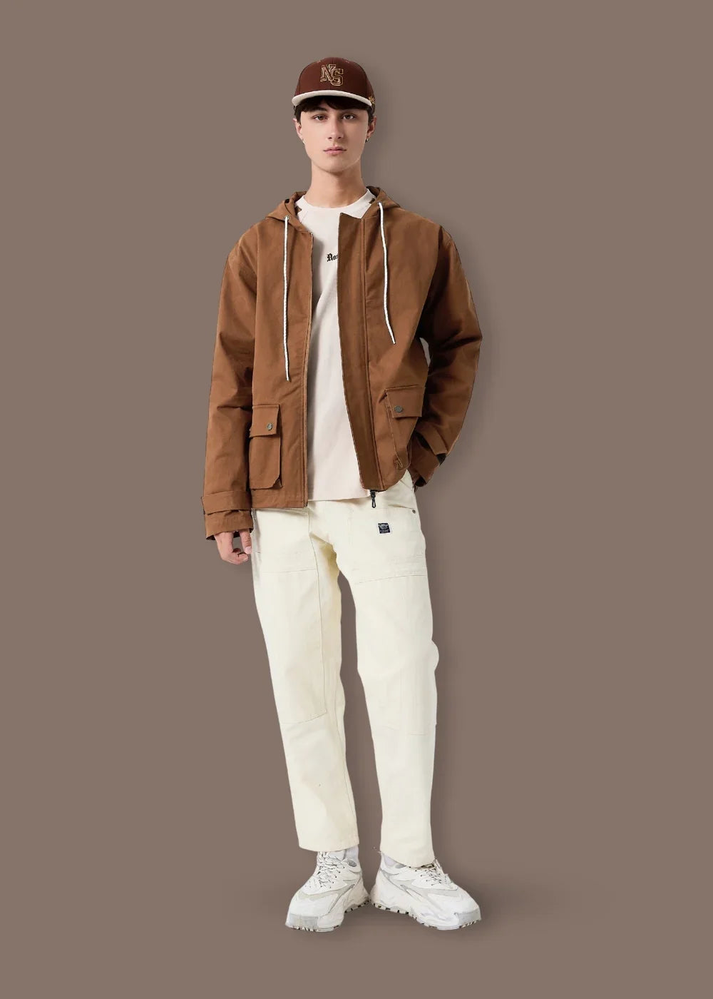 Áo Khoác Kaki Co Giãn Chống Nắng No Style M54 Nâu Đậm - YaMe.vn