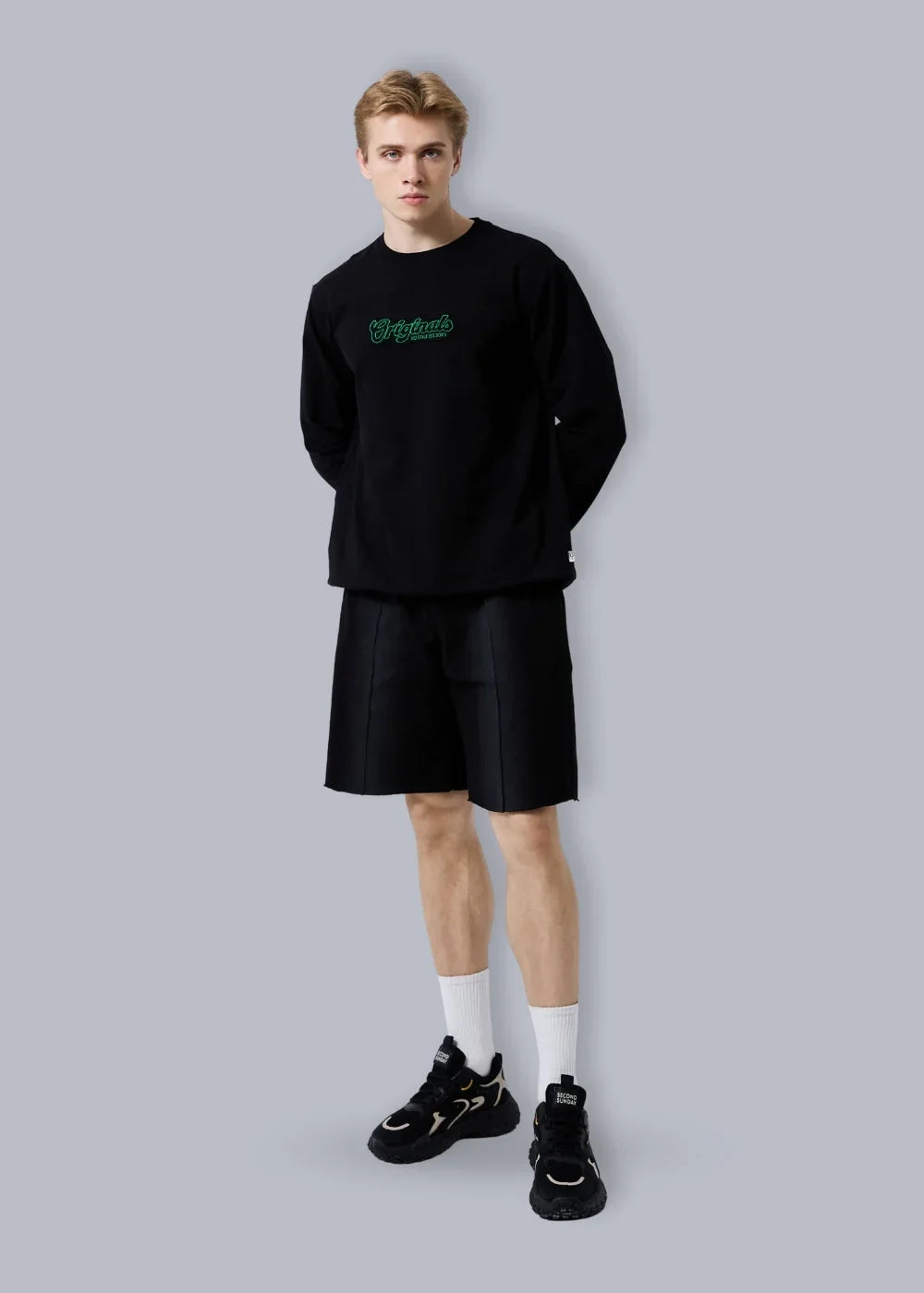 Quần Short Thun Ombre 7 Inch No Style M88 Đen - YaMe.vn