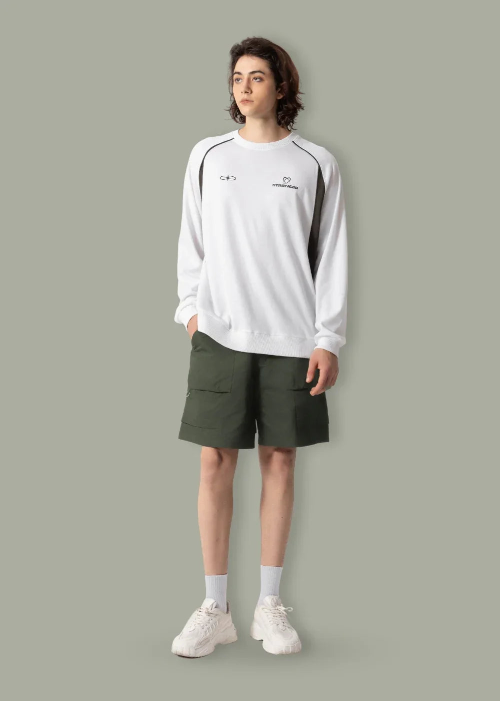 Quần Short 7 Inch Dù Trượt Nước No Style M90 Xanh Lá Đậm - YaMe.vn