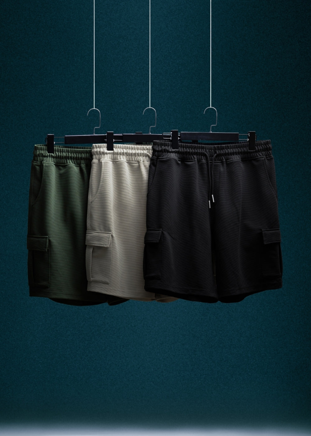Quần Short Thun Ribbing 7 Inch No Style M85 Xanh Ve Chai