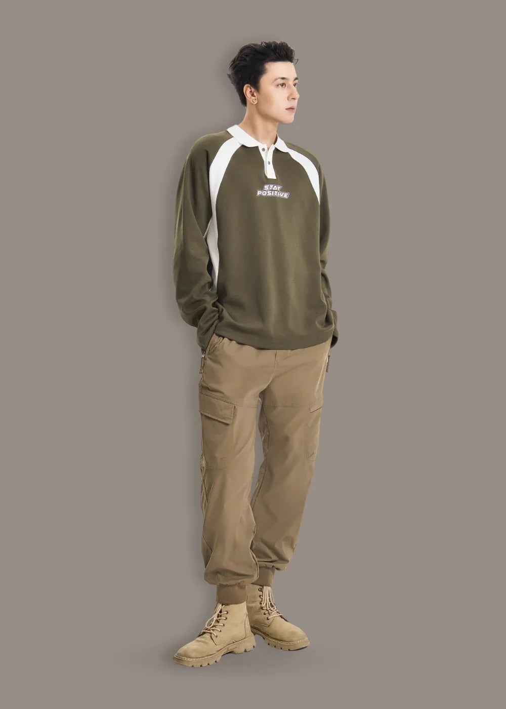 Quần Jogger Dù Co Giãn No Style M97 Nâu Đậm