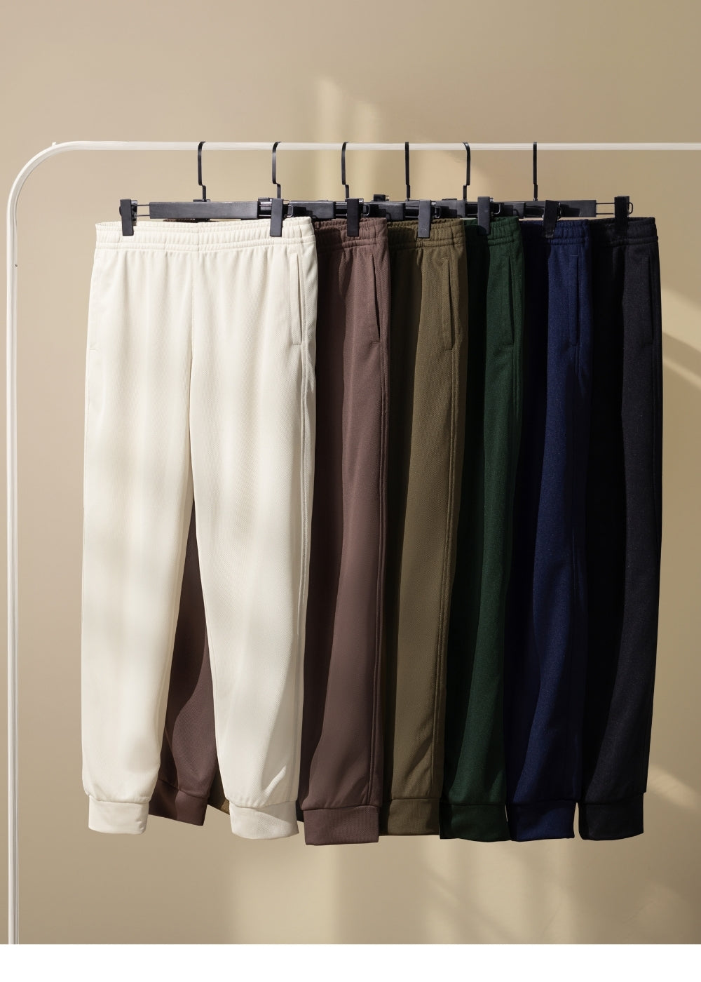 Quần Jogger Thun Vải Bird Eye Mesh Non Branded 07 Nâu Rêu