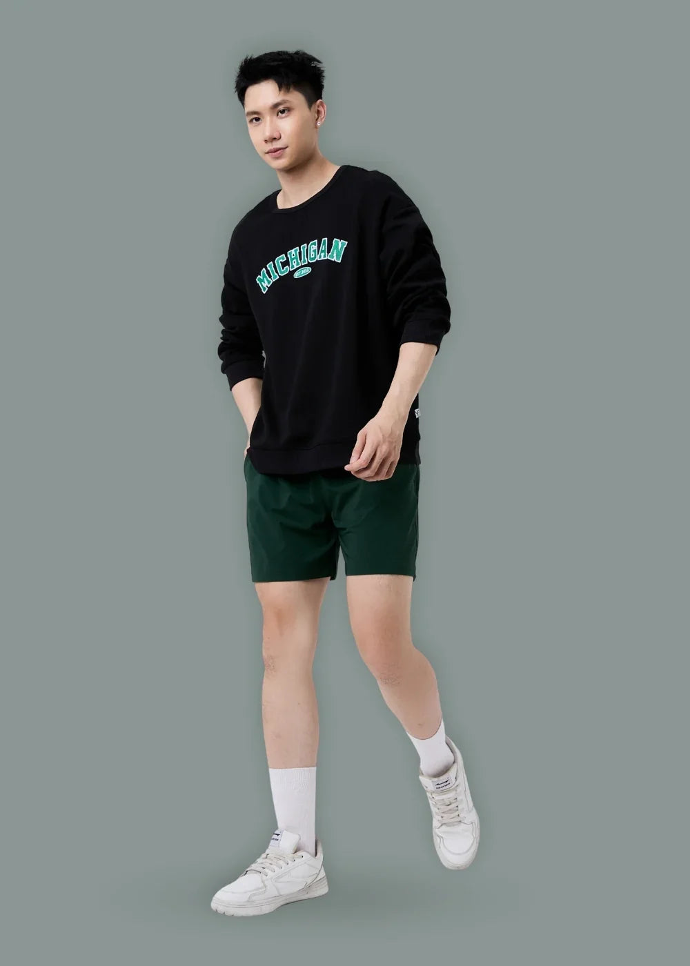 Quần Short 5 Inch Dù Mỏng Nhẹ Non Branded 06 Xanh Lá Đậm - YaMe.vn