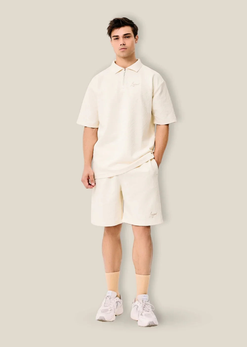 Áo Polo Cổ Khóa Kéo No Style M128 Be - YaMe.vn