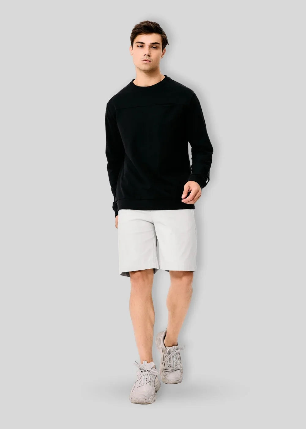 Quần Short Kaki 7 Inch Co Giãn No Style M92 Xám Nhạt - YaMe.vn