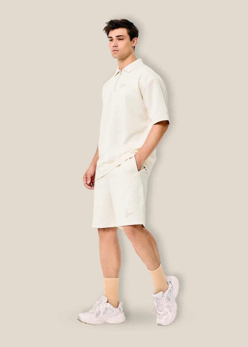 Quần Short Thun 7 Inch Nhanh Khô No Style M129 Be - YaMe.vn