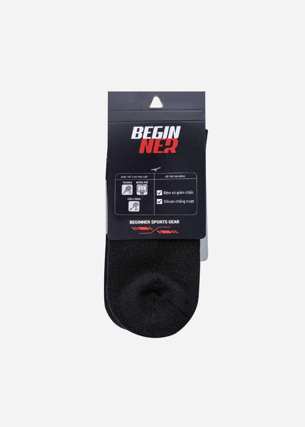 Vớ Thể Thao Đệm Xù Giảm Chấn BG 86 Đen