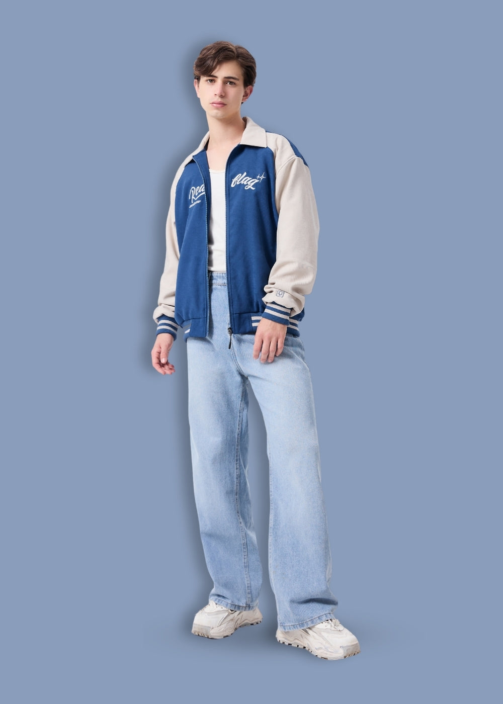 Áo Khoác Bomber Corduroy Giữ Ấm No Style M44 Xanh Dương