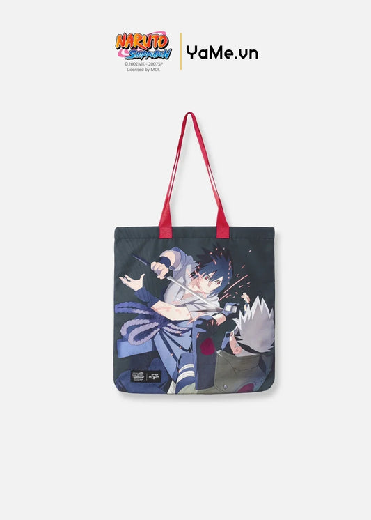 Túi Tote Canvas Bền Bỉ Naruto 36 Xám Đậm - YaMe.vn