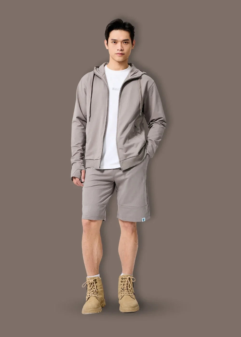 Quần Short Thun 9 Inch Mềm Mịn Mát The Minimalist 009 Xám - YaMe.vn