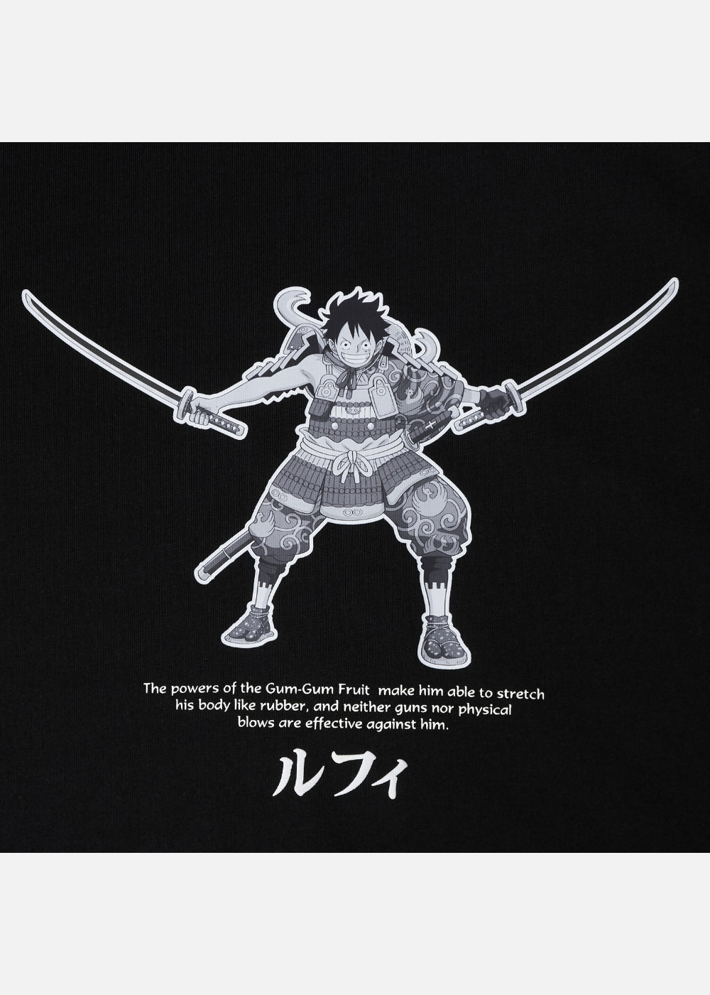 Áo Thun Tay Ngắn Cotton ONE PIECE-WANO 14 Đen