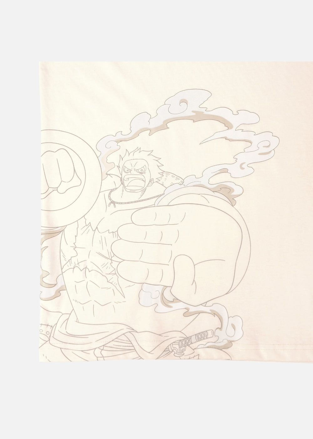 Áo Thun Tay Ngắn Cotton ONE PIECE-WANO 04 Kem