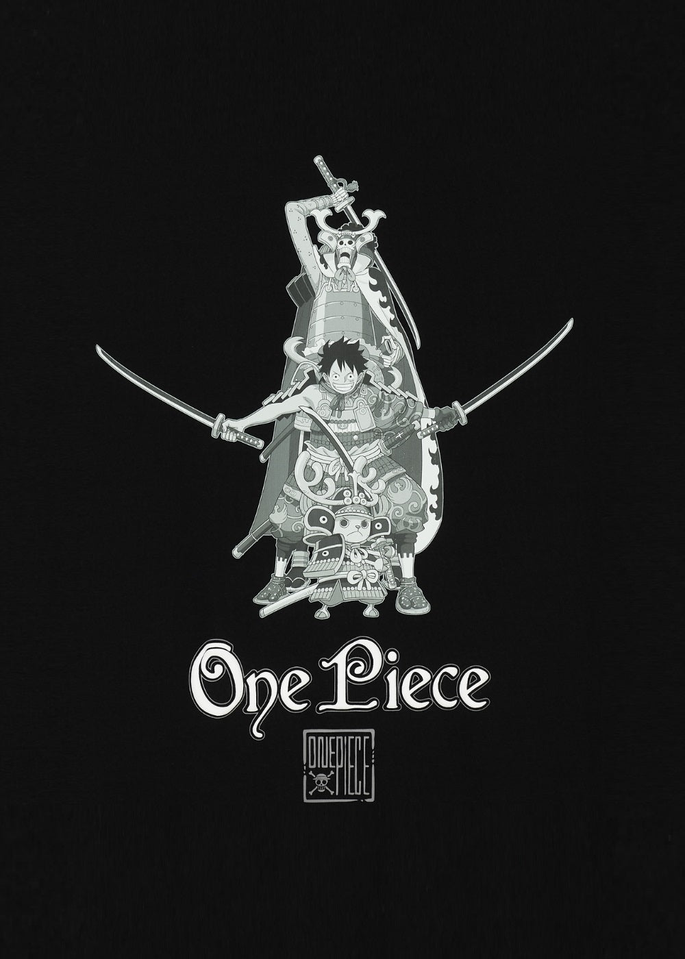 Áo Thun Tay Ngắn Cotton ONE PIECE-WANO 12 Đen