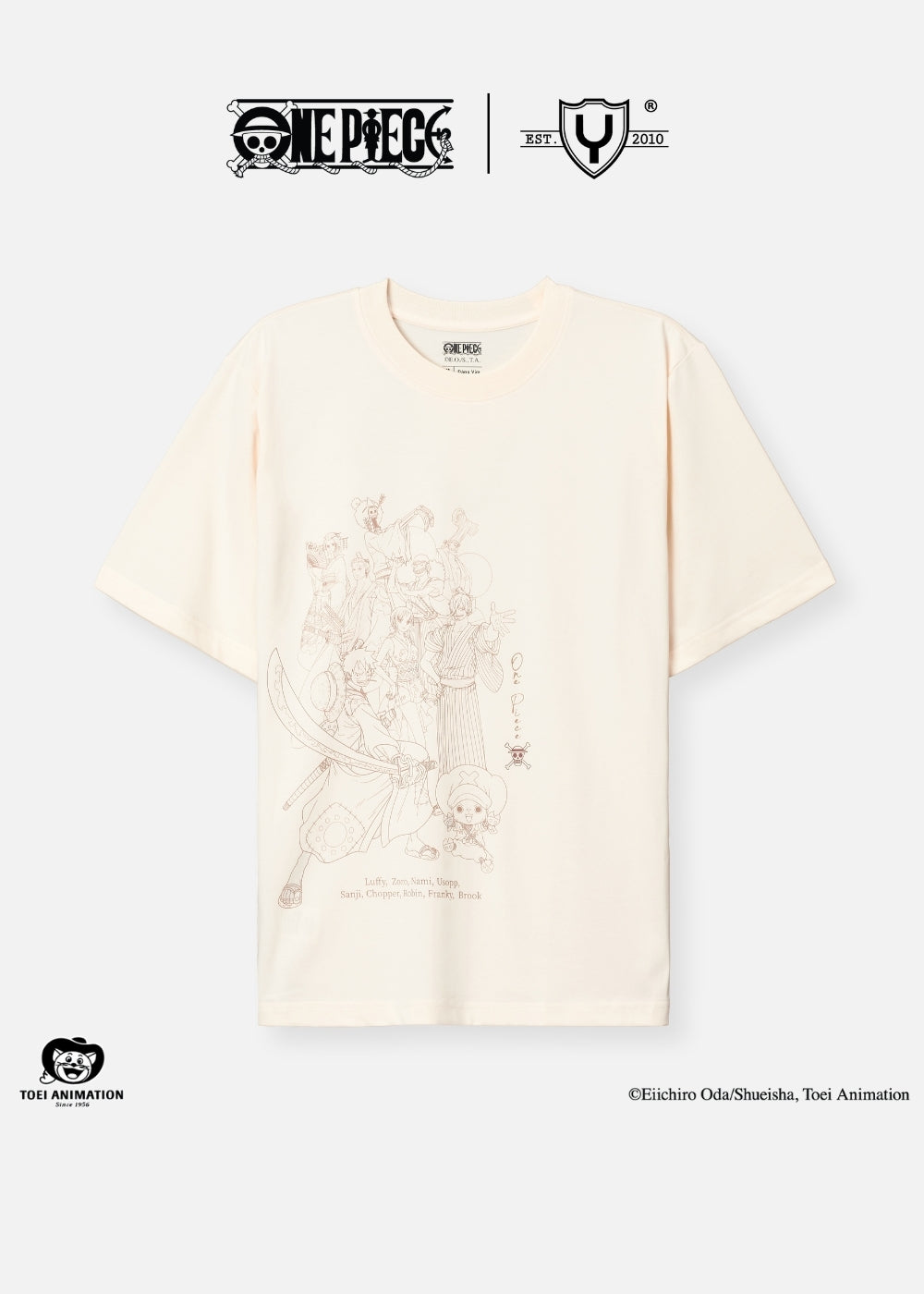Áo Thun Tay Ngắn Cotton ONE PIECE-WANO 09 Kem