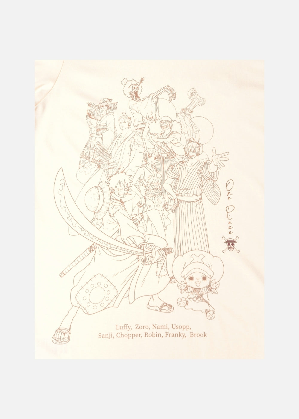 Áo Thun Tay Ngắn Cotton ONE PIECE-WANO 09 Kem