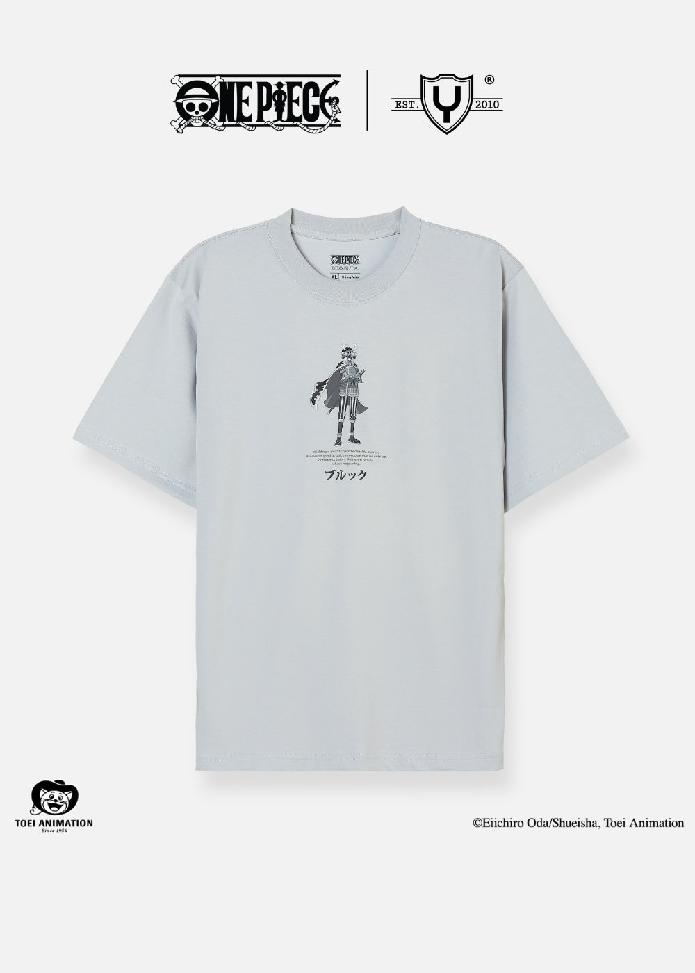 Áo Thun Tay Ngắn Cotton ONE PIECE-WANO 13 Xám