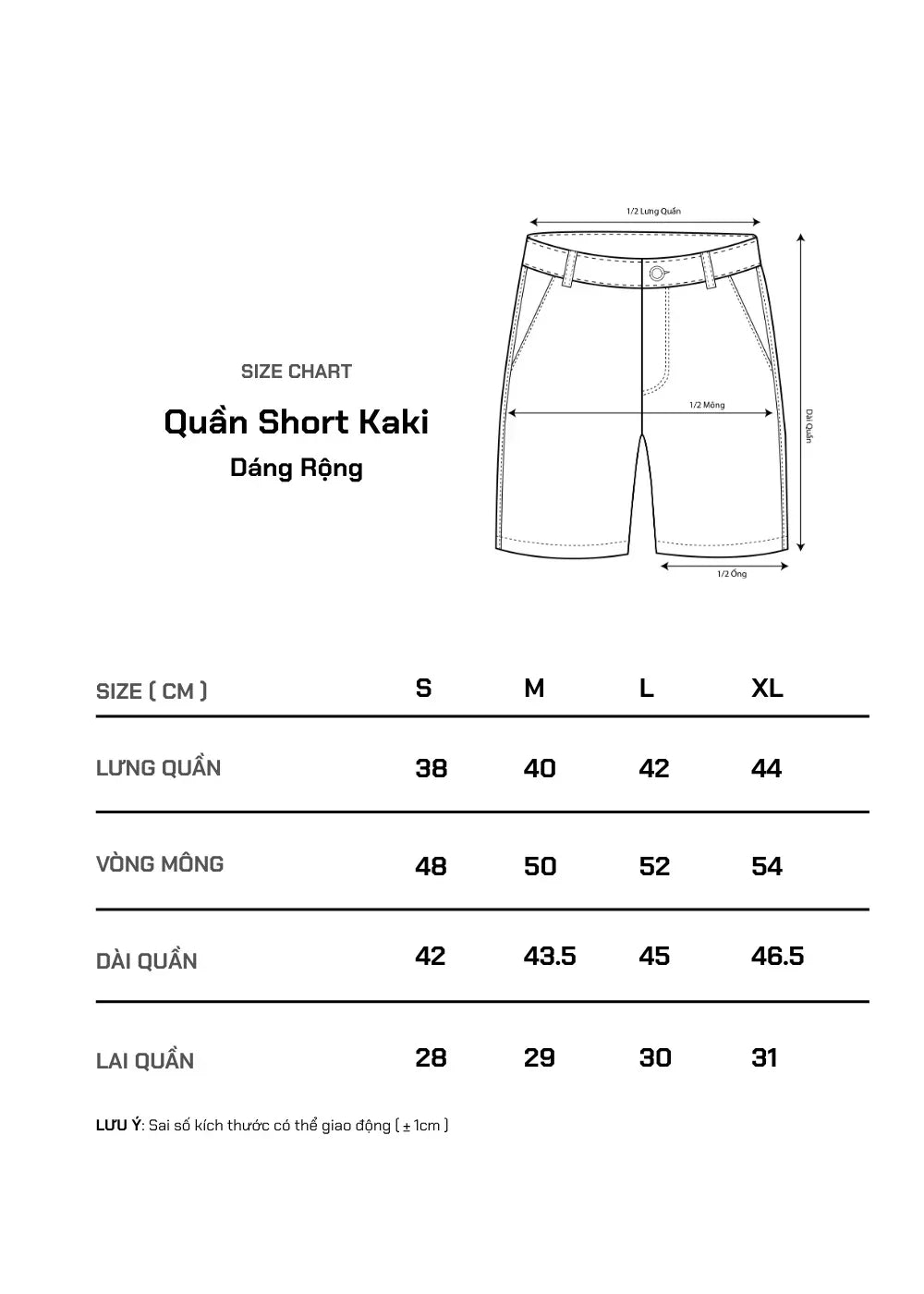 Quần Short Kaki 7 Inch ONE PIECE-WANO-024 Đen - YaMe.vn