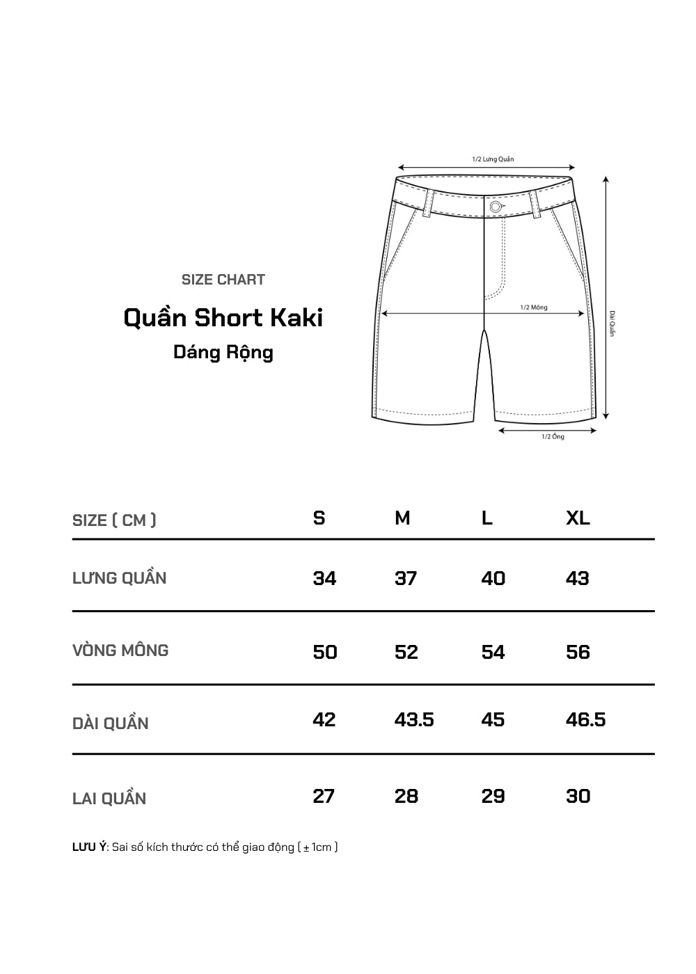 Quần Short Kaki 7 Inch ONE PIECE-WANO-025 Be