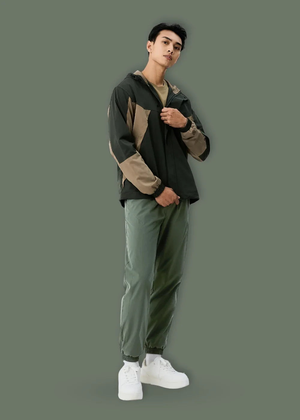 Quần Jogger Thun Sorona Mềm Mại Non Branded 41 Xanh Rêu
