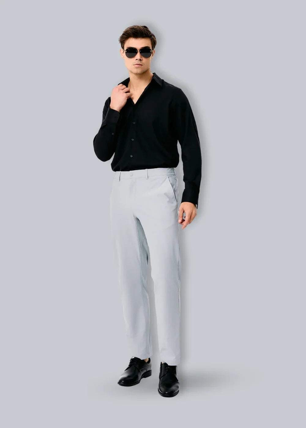 Quần Tây Smart Casual Ít Nhăn The CEO 018 Xám - YaMe.vn