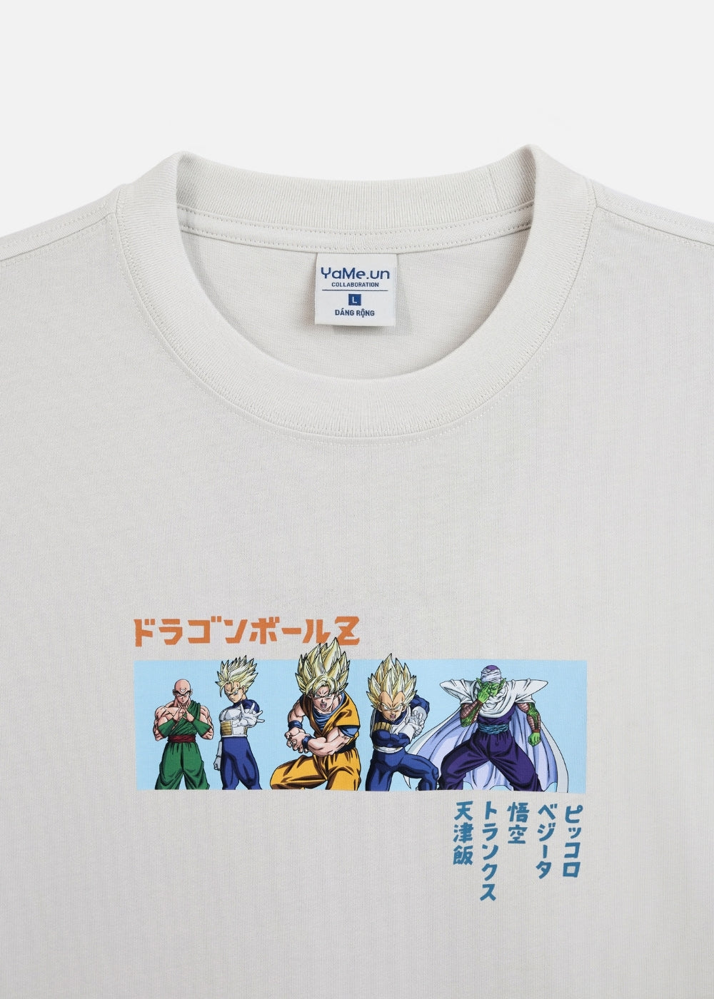 Áo Thun Tay Ngắn Cotton Dragon Ball Z 12 Xám Nhạt