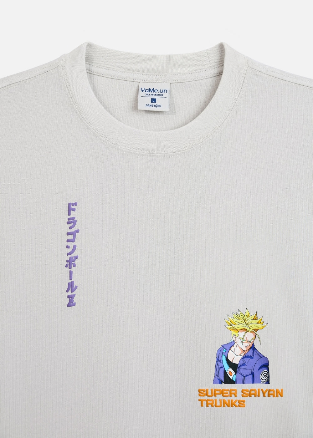 Áo Thun Tay Ngắn Cotton Dragon Ball Z 14 Xám Nhạt