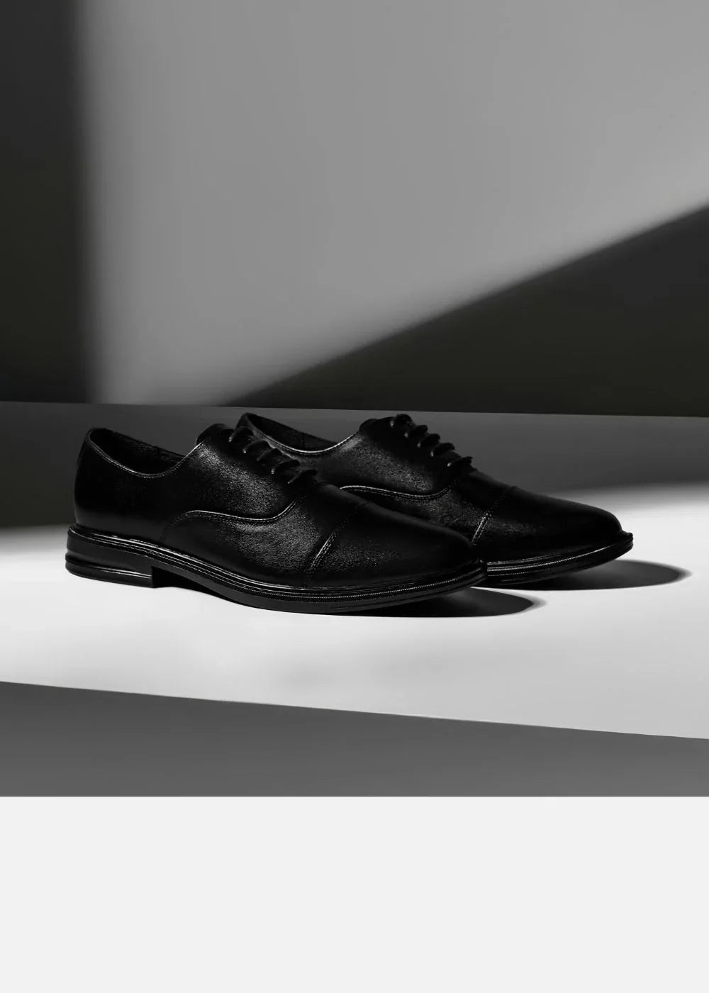 Giày Tây Oxford Real Leather 07 Đen