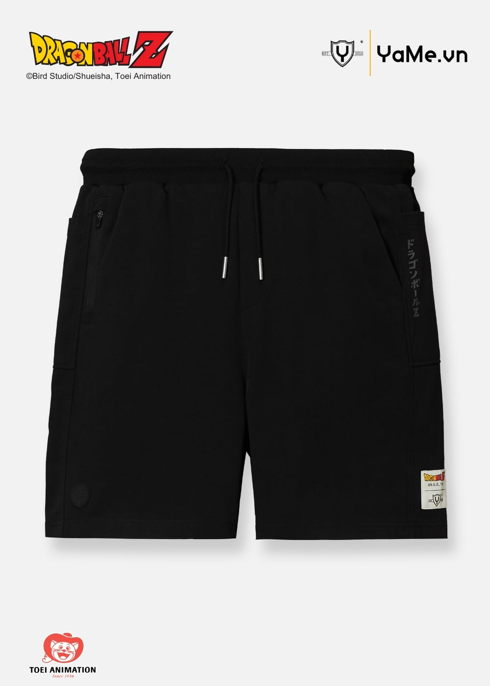 Quần Short Thun Cotton Single Dragon Ball Z 25 Đen
