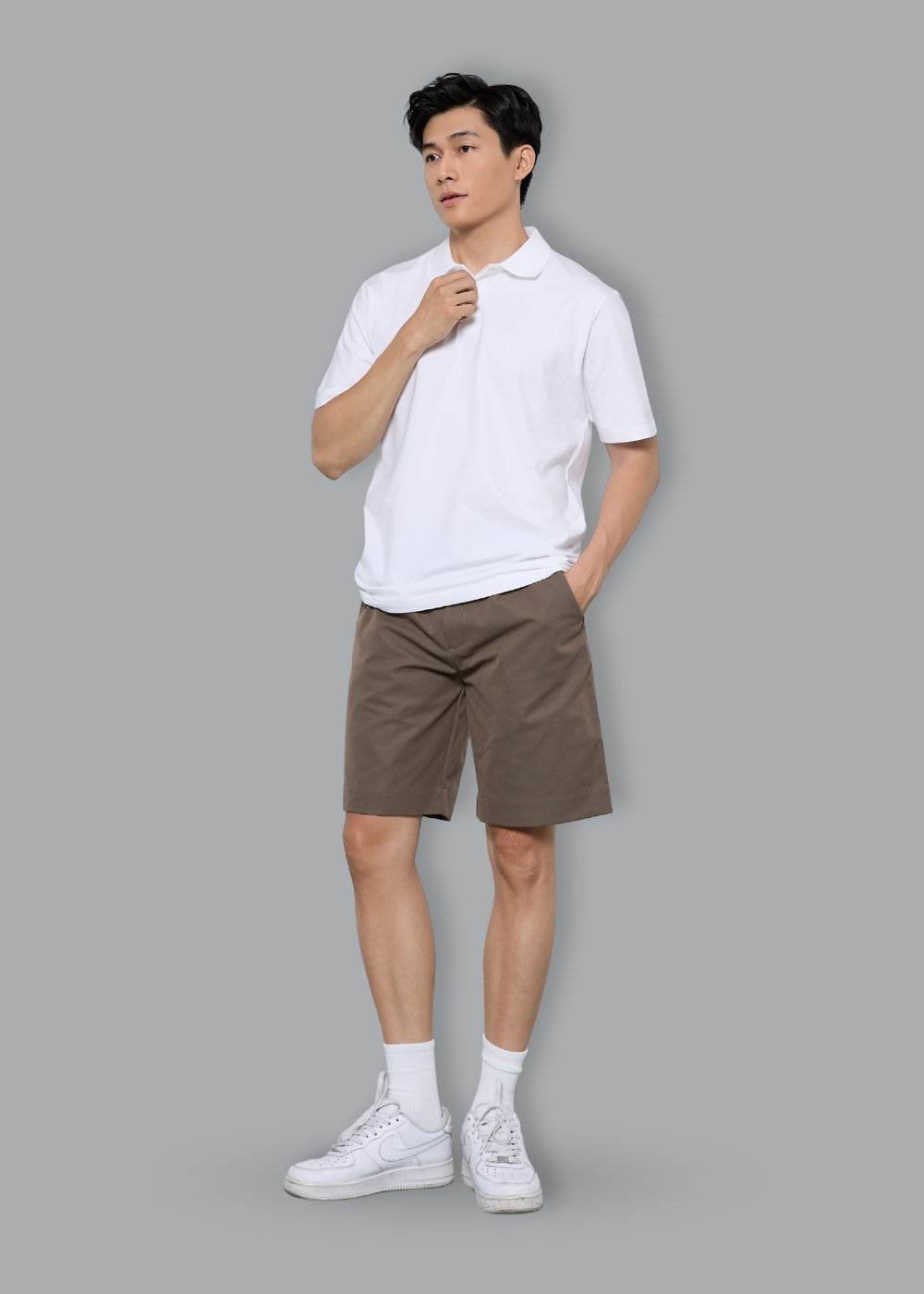 Áo Polo Mềm Mát Co Giãn The CEO 045 Trắng